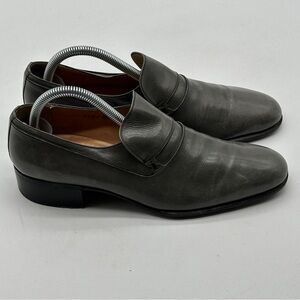 Salvatore Ferragamo Mens Gray Shoes Loafers size 7